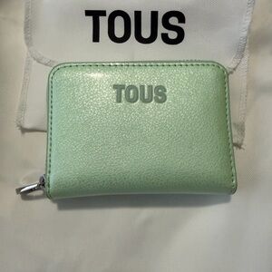 Tous Light Green Leather Wallet